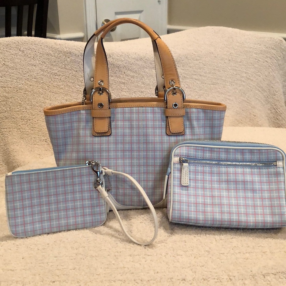 Beautiful pastel Coach purse and wallet
